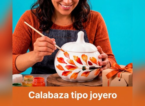 Pintura de calabaza tipo joyero